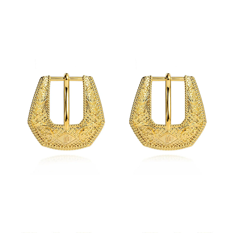 HillBetty - Buckle Betty Mini Earrings - Gold