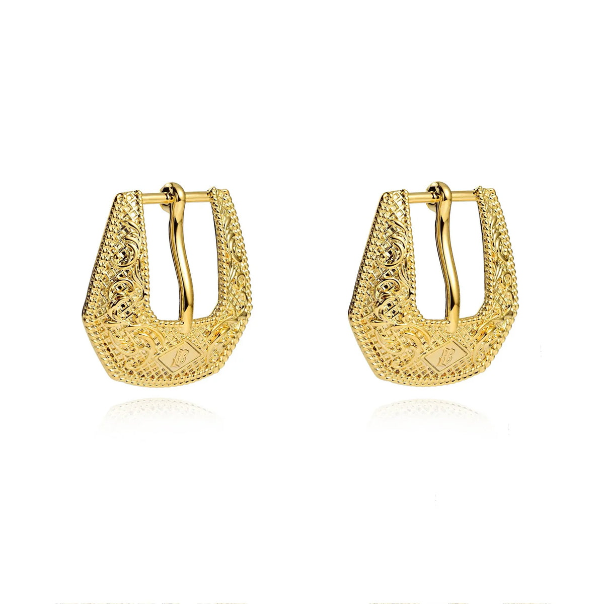 HillBetty - Buckle Betty Mini Earrings - Gold