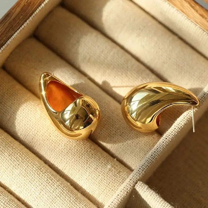 Raindrop Statement Earring - Gold