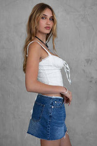 Tilla Corset Top: White