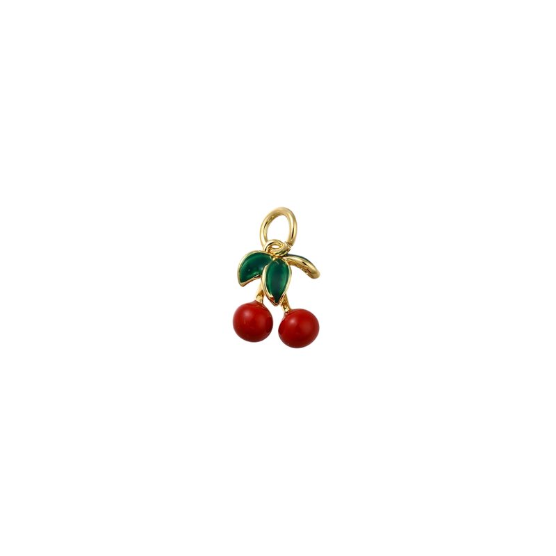 Gold Sweet Cherry Duo Charm