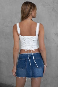 Tilla Corset Top: White