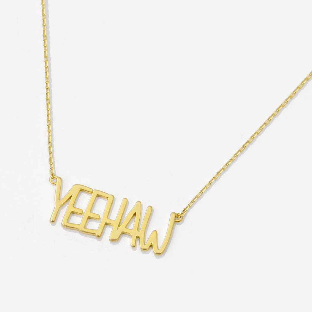YeeHaw Pendant Necklace - Gold