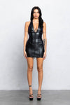 Vixen Leather Zipper Dress