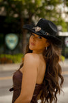 Heart Of Gold Cowgirl Hat - Black