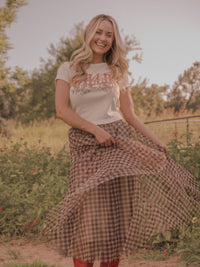 Willie Nelson Horses Cropped Tee