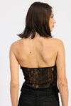 Savannah Lace Tube Top- Black
