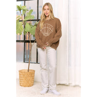 Coastal Shell Sweater-Brown