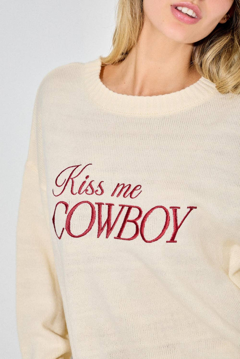 Kiss Me Cowboy Sweater