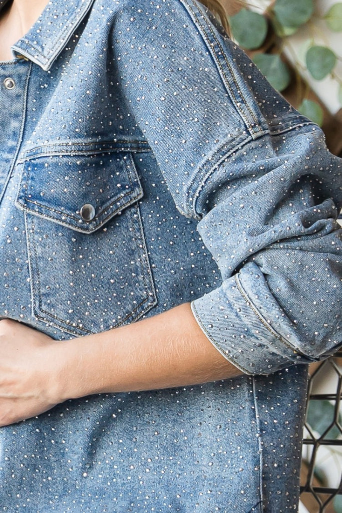 Shania Rhinestone Denim Jacket