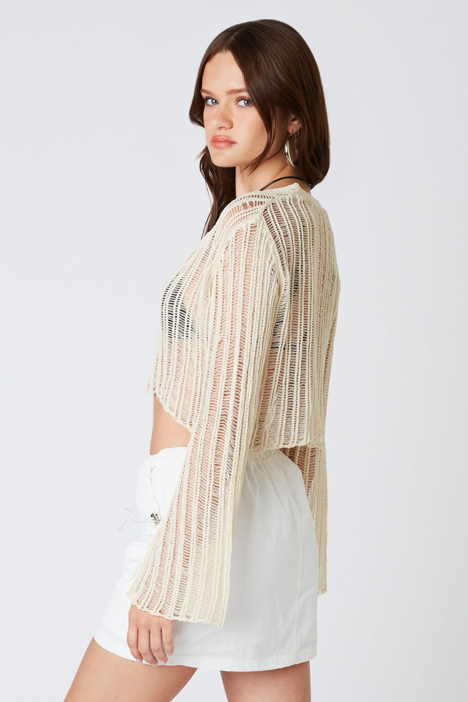 Beachy Knit Button Up Top