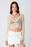 Beachy Knit Button Up Top