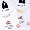 Howdy Pendant Necklace - Gold
