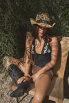 Maisie Western Corset Top: Black