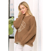 Coastal Shell Sweater-Brown