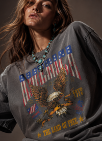 America Eagle Land of Free Tee