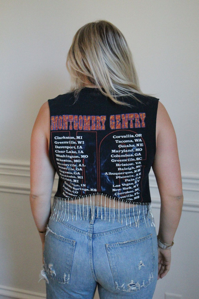 Montgomery Gentry Rhinestone Fringe Tank