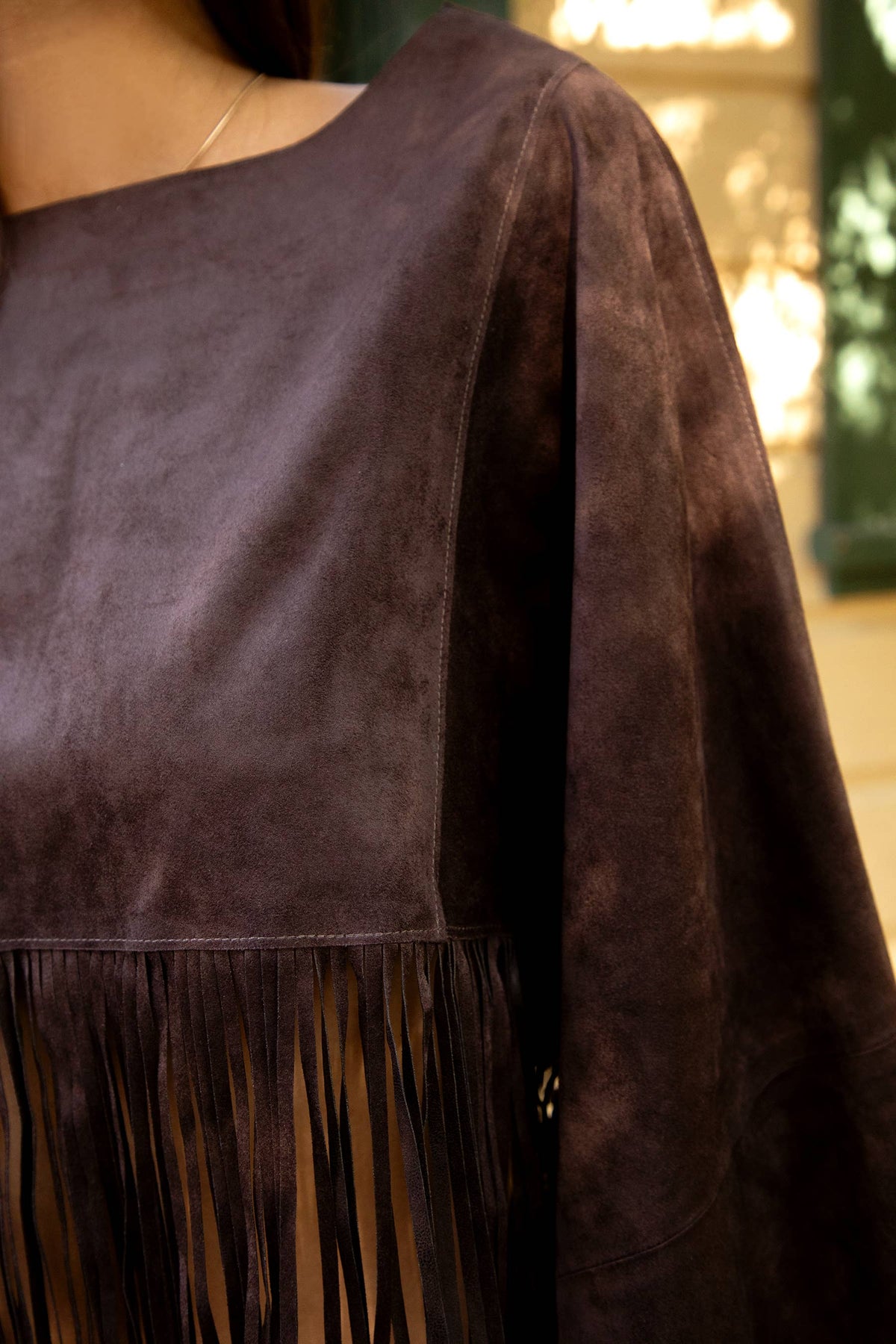 Round Top Fringe Poncho