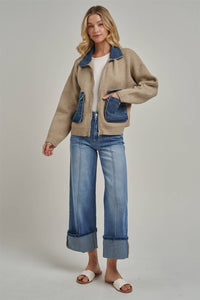 Hadley Contrast Denim Sweater