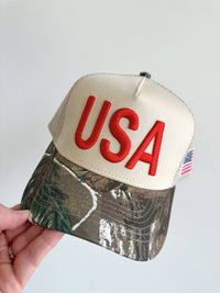 Pre-Order USA Vintage Trucker Hat-Camo