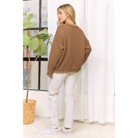 Coastal Shell Sweater-Brown