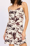 Dakota Mini Dress-Cow Print