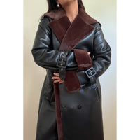 Midnight Muse Faux Leather Coat