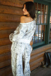 Avery Light Camo Off Shoulder Pullover