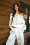 Avery Light Camo Off Shoulder Pullover