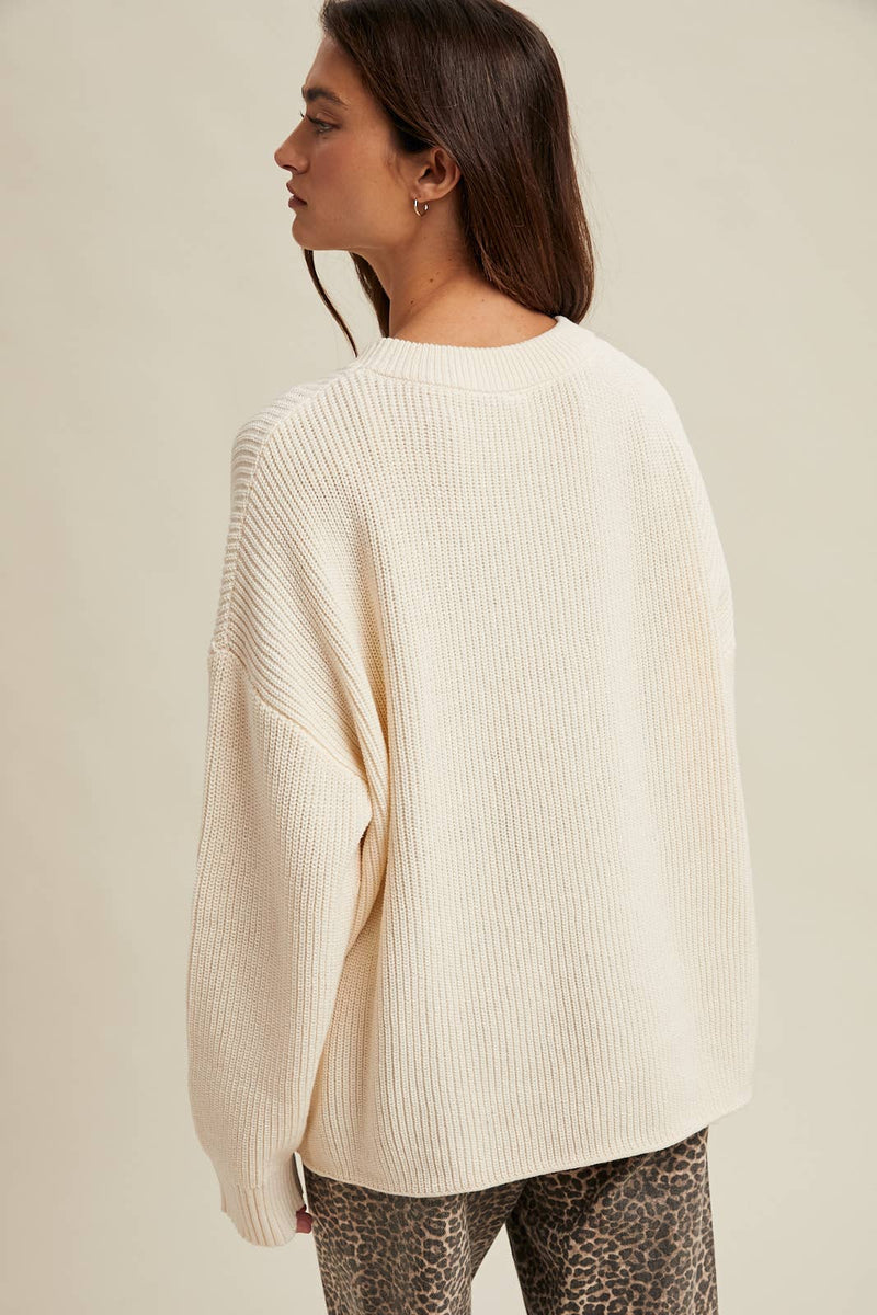 Double Horseshoe Sweater-Ivory