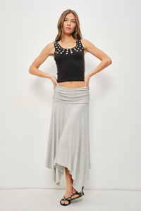 Yasmin Shell Button Tank- Black