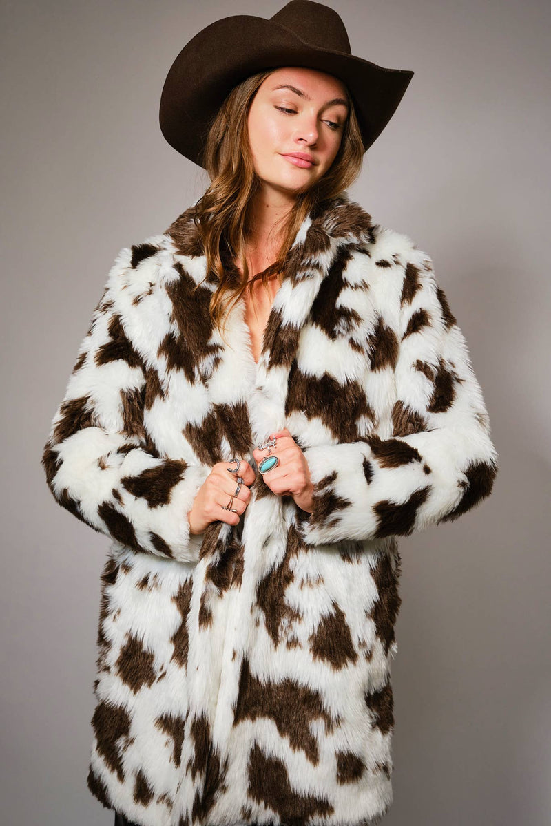 Cattle Drive Faux Fur Coat