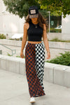 SPLIT DECISION CHECKERED PANTS: Brown/Black /