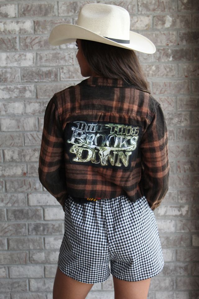 Acid Wash Cropped Flannel