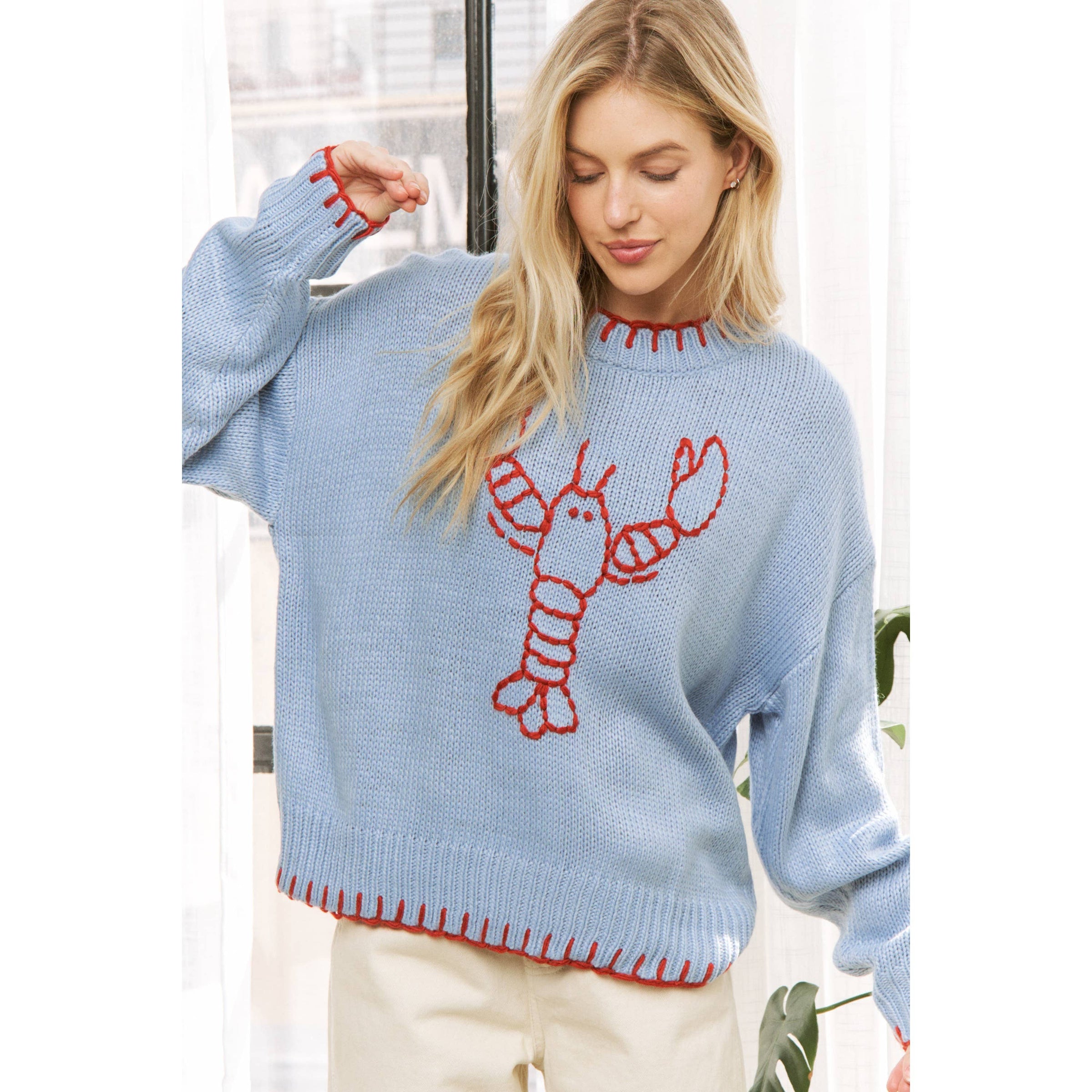 Pre-Order Cape Lobster Sweater- Blue