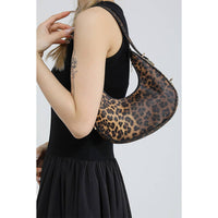 LEOPARD SHOULDER HOBO BAG: Leopard