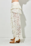 Wildflower Ruffle Lace Maxi Skirt