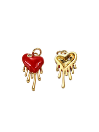 Gold Bleeding Heart Charm