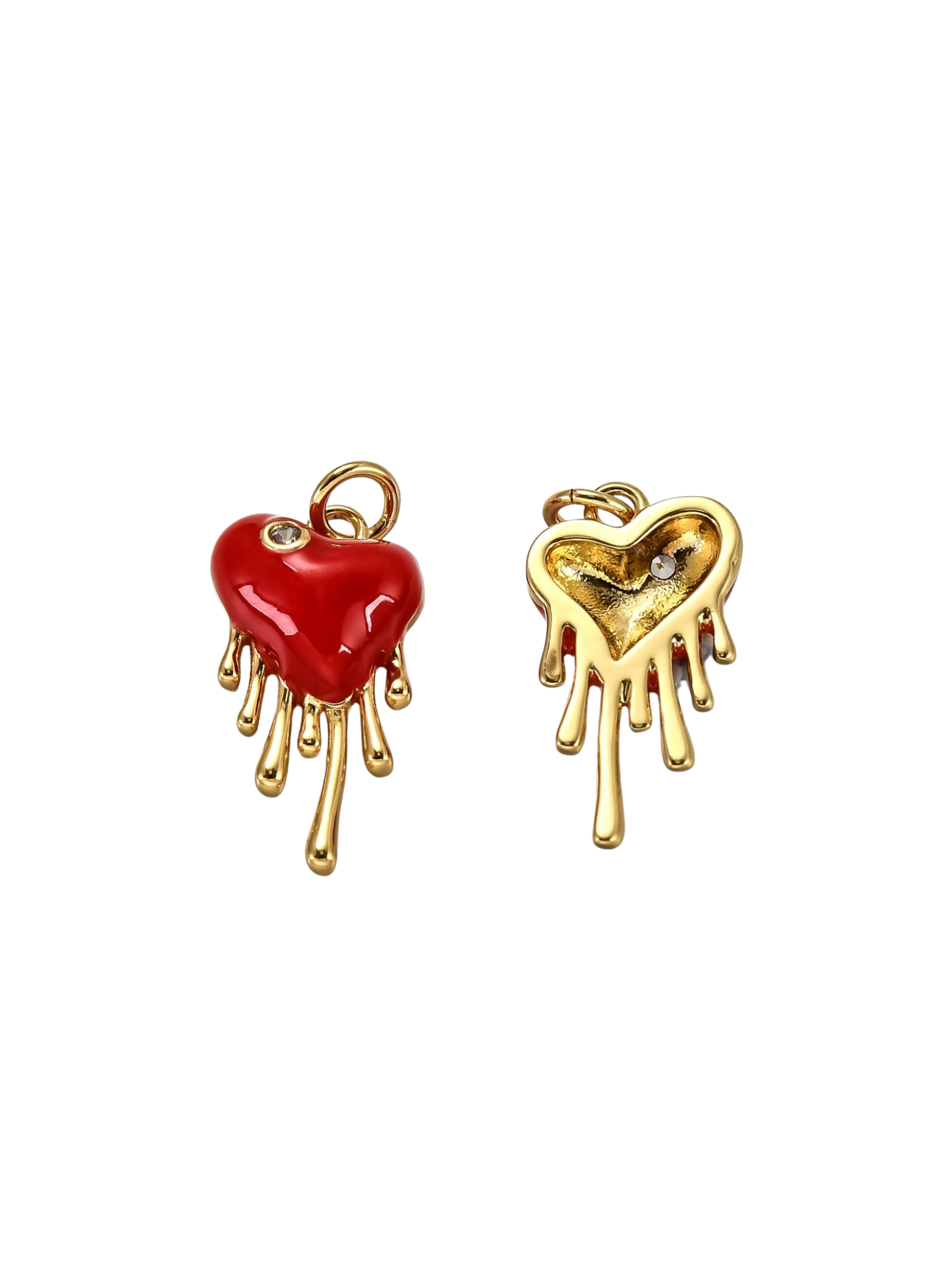 Gold Bleeding Heart Charm