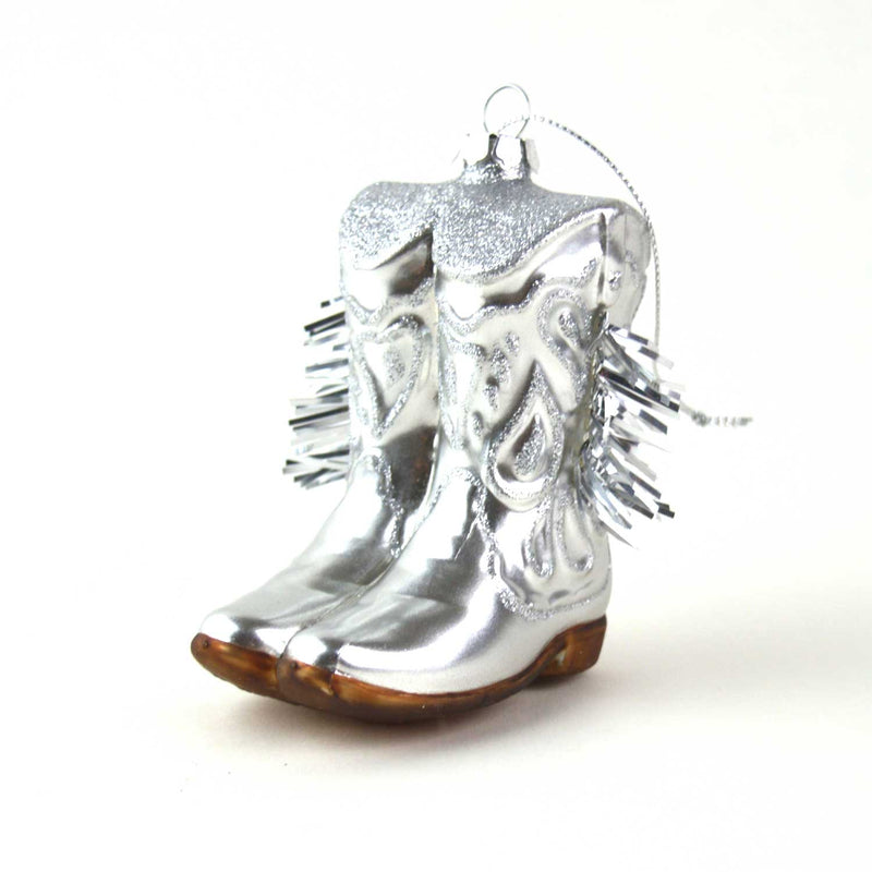 8 Oak Lane - Cowboy Boot Boxed Glass Ornament