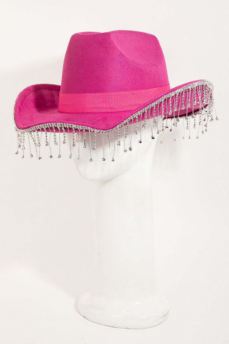 Shania Rhinestone Cowgirl Hat- PinkShania Rhinestone Cowgirl Hat- Pink
