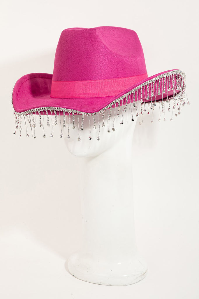Shania Rhinestone Cowgirl Hat- PinkShania Rhinestone Cowgirl Hat- Pink