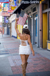 Ronni Ruffle Romper - White