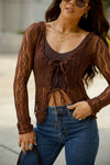 Raven Lee Lace Long Sleeve Top