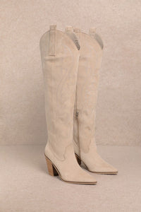 Ivy Western Stitch Boots- Beige