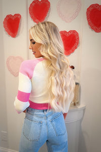 Lover Long Sleeve Color Block Top