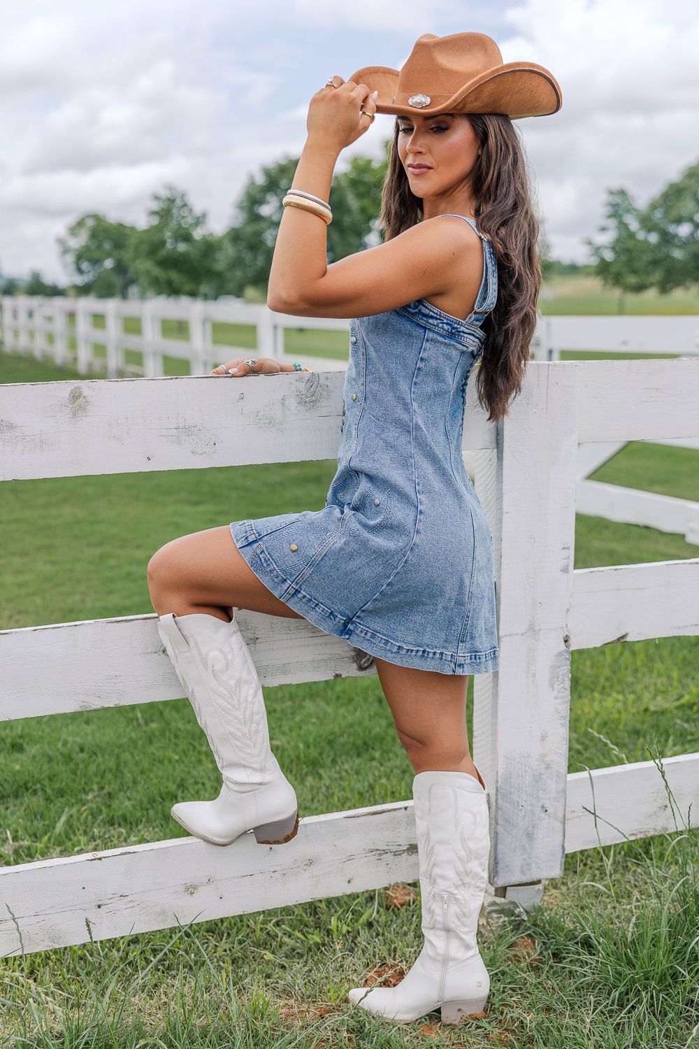 Stampede Buckle Dress-Denim Pre-Order Small Stampede Buckle Dress-Denim Pre-Order Small