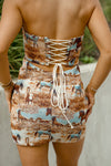 Desert Muse Strapless Mini Dress