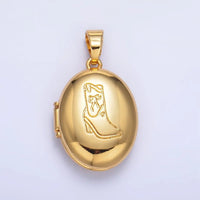 Cowboy Boot Locket Charm