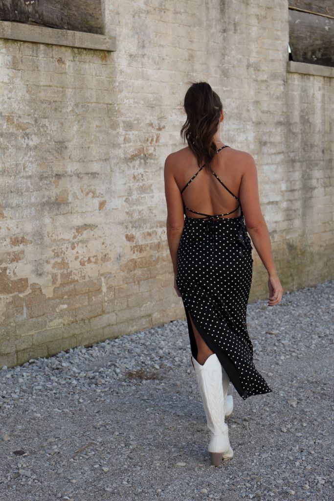 Eva Polka Dot Maxi Dress